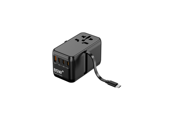 Cestovní adaptér ChargeMe PD85W GaN III – 5 portů