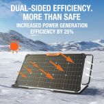 SolarSaga 80W dokáže získávat energii ze slunečního záření oboustranně díky nové technologii